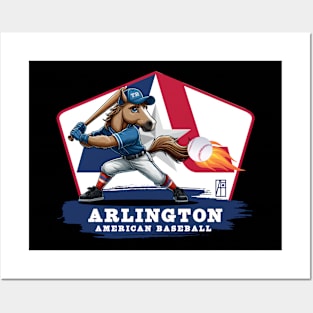 USA - American BASEBALL - Arlington - Baseball mascot - Arlington baseball Posters and Art